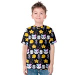 Cats Sun Stars Kids  Cotton Tee