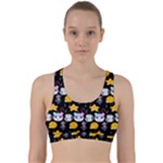 Cats Sun Stars Back Weave Sports Bra