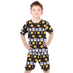 Cats Sun Stars Kids  Tee and Shorts Set