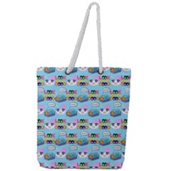 Full Print Rope Handle Tote (Large) 