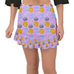 Cartoon Pattern Fishtail Mini Chiffon Skirt