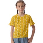 Cartoon Pattern Kids  Cuff Sleeve Scrunch Bottom Tee