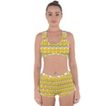 Cartoon Pattern Racerback Boyleg Bikini Set