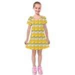 Cartoon Pattern Kids  Short Sleeve Velvet Dress