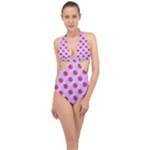 Stars Halter Front Plunge Swimsuit