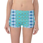 Turquoise Reversible Boyleg Bikini Bottoms