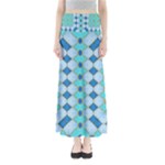 Turquoise Full Length Maxi Skirt