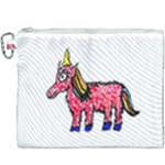Unicorn Sketchy Style Drawing Canvas Cosmetic Bag (XXXL)