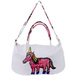 Unicorn Sketchy Style Drawing Removal Strap Handbag