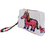 Unicorn Sketchy Style Drawing Wristlet Pouch Bag (Small)