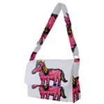 Unicorn Sketchy Style Drawing Full Print Messenger Bag (M)
