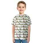 Bullfinches On The Branches Kids  Sport Mesh Tee
