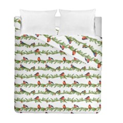 Bullfinches On The Branches Duvet Cover Double Side (Full/ Double Size) from ArtsNow.com