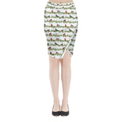 Bullfinches On The Branches Midi Wrap Pencil Skirt from ArtsNow.com