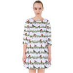Bullfinches On The Branches Smock Dress