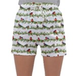Bullfinches On The Branches Sleepwear Shorts
