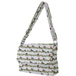 Bullfinches On The Branches Full Print Messenger Bag (L)