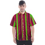 Warped Stripy Dots Men s Short Sleeve Shirt