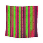 Warped Stripy Dots Square Tapestry (Small)