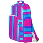 Warped Stripy Dots Double Compartment Backpack
