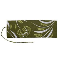 Folk flowers print Floral pattern Ethnic art Roll Up Canvas Pencil Holder (M) from ArtsNow.com