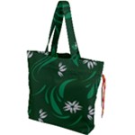 Folk flowers print Floral pattern Ethnic art Drawstring Tote Bag