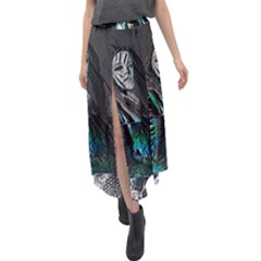 Velour Split Maxi Skirt 