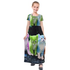 Kids  Short Sleeve Maxi Dress 