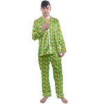 Fruits Men s Long Sleeve Satin Pajamas Set