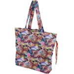 Retro Color Drawstring Tote Bag