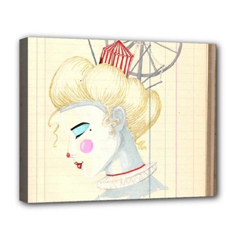 clown maiden Deluxe Canvas 20  x 16  (Stretched) from ArtsNow.com