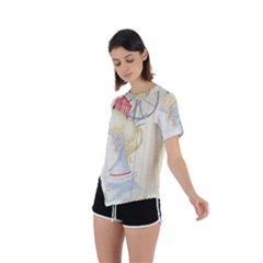 Asymmetrical Short Sleeve Sports T-Shirt 