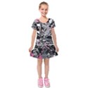 Kids  Short Sleeve Velvet Dress 