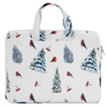 Christmas Trees And Bullfinches MacBook Pro Double Pocket Laptop Bag (Large)