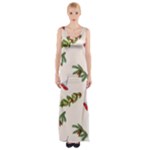 Rowan Branches And Spruce Branches Thigh Split Maxi Dress