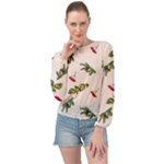 Rowan Branches And Spruce Branches Banded Bottom Chiffon Top