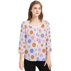 Chiffon Quarter Sleeve Blouse 