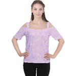 Multicolored Circles On A Pink Background Cutout Shoulder Tee