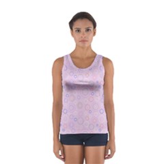 Multicolored Circles On A Pink Background Sport Tank Top  from ArtsNow.com
