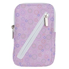 Multicolored Circles On A Pink Background Belt Pouch Bag (Large) from ArtsNow.com