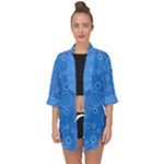 Circles Open Front Chiffon Kimono