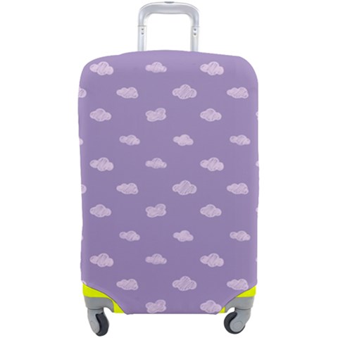 Pink Clouds On Purple Background Luggage Cover (Large) from ArtsNow.com