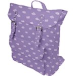 Pink Clouds On Purple Background Buckle Up Backpack