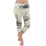 bees Lightweight Velour Capri Yoga Leggings