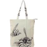 bees Double Zip Up Tote Bag