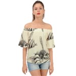 bees Off Shoulder Short Sleeve Top