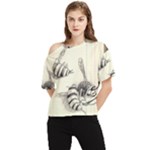 bees One Shoulder Cut Out Tee