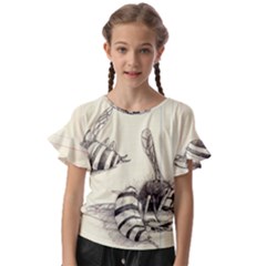 Kids  Cut Out Flutter Sleeves 