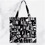 Punk Lives Zipper Grocery Tote Bag