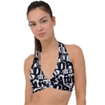 Punk Lives Halter Plunge Bikini Top